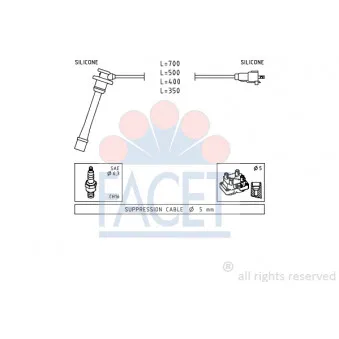 FACET 4.9792 - Kit de câbles d'allumage