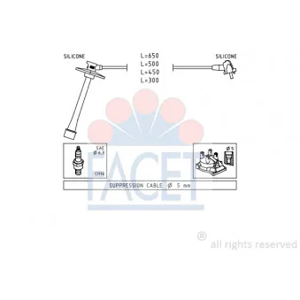FACET 4.9793 - Kit de câbles d'allumage