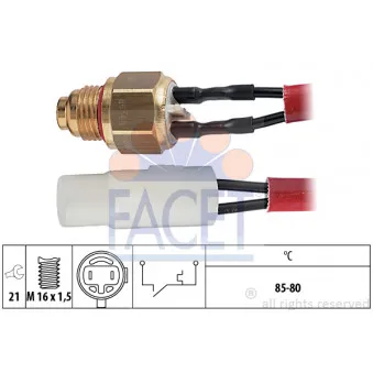 FACET 7.5065 - Interrupteur de température, ventilateur de radiateur