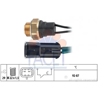 FACET 7.5101 - Interrupteur de température, ventilateur de radiateur