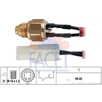Interrupteur de température, ventilateur de radiateur FACET OEM 2536033011