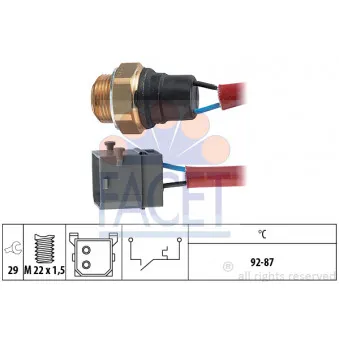 FACET 7.5144 - Interrupteur de température, ventilateur de radiateur
