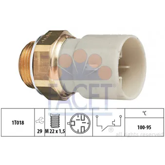 Interrupteur de température, ventilateur de radiateur FACET OEM 36180