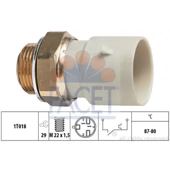 FACET 7.5271 - Interrupteur de température, ventilateur de radiateur