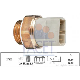 Interrupteur de température, ventilateur de radiateur FACET OEM TS2637