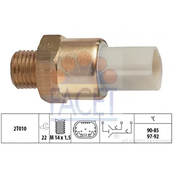 Interrupteur de température, ventilateur de radiateur FACET OEM V20-99-1262