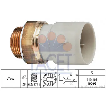FACET 7.5689 - Interrupteur de température, ventilateur de radiateur