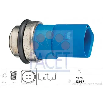 Interrupteur de température, ventilateur de radiateur FACET OEM 8D0959481B
