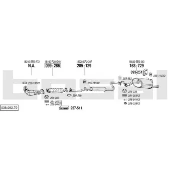 Echappement BOSAL 038.092.70