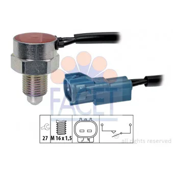 Contacteur, feu de recul FACET [7.6302]