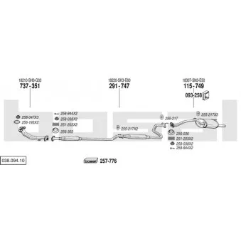 Echappement BOSAL 038.094.10