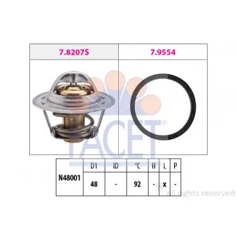 Thermostat d'eau FACET OEM 38-00-0301
