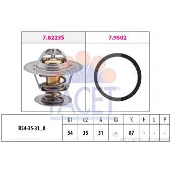 Thermostat d'eau FACET OEM BSG 90-125-003