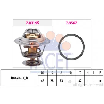Thermostat d'eau FACET OEM 38-06-600