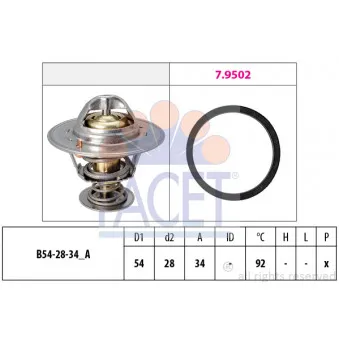 Thermostat d'eau FACET OEM 9320284