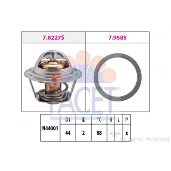 Thermostat d'eau FACET OEM 22-001