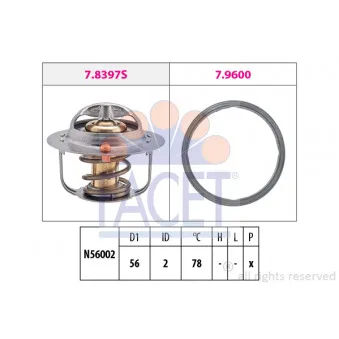 Thermostat d'eau FACET OEM 410230.78D