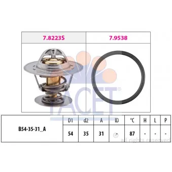 Thermostat d'eau FACET OEM BSG 90-125-003