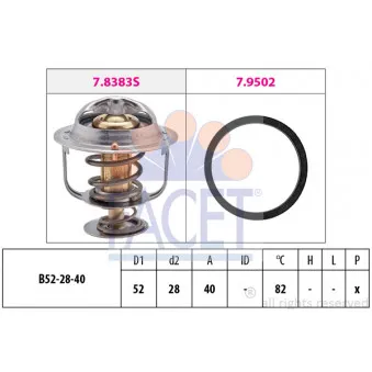 Thermostat d'eau FACET OEM V32-99-1703