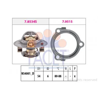 Thermostat d'eau FACET OEM K71015171