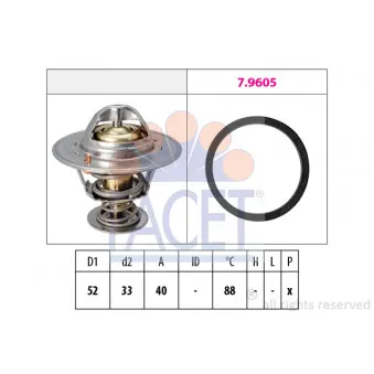 Thermostat d'eau FACET OEM 30927