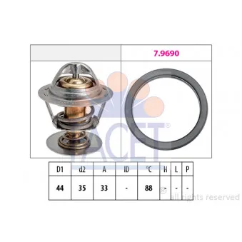 Thermostat d'eau FACET OEM 460183