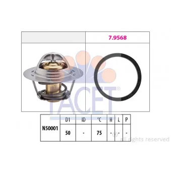 Thermostat d'eau FACET 7.8721 pour RENAULT CLIO 2.0 16V Sport - 197cv