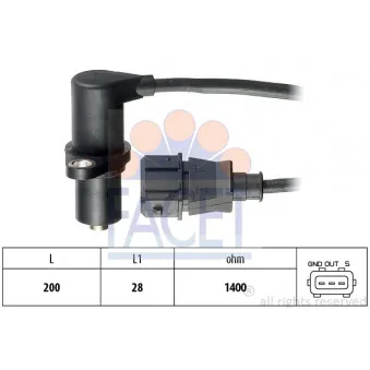 Capteur, position d'arbre à cames FACET 9.0227