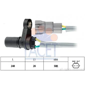 Capteur de vitesse de roue, boîte automatique FACET OEM 9949501