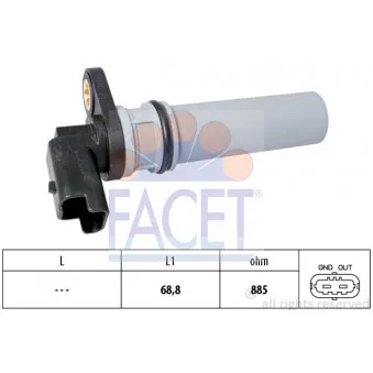 FACET 9.0537 - Capteur de vitesse de roue, boîte automatique