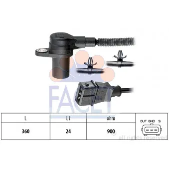 Capteur d'angle, vilebrequin FACET OEM 396004X300