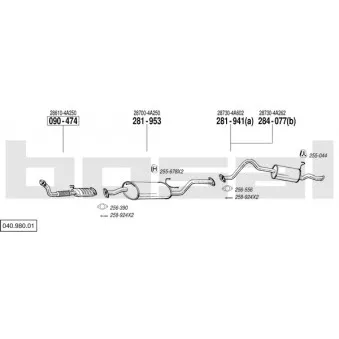 Echappement BOSAL 040.980.01