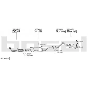 Echappement BOSAL 040.980.02