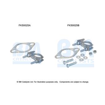 Kit d'assemblage, tuyau d'échappement BM CATALYSTS [FK50025]