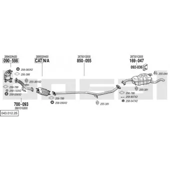 Echappement BOSAL 043.012.25