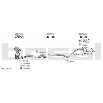 BOSAL 043.012.35 - Echappement