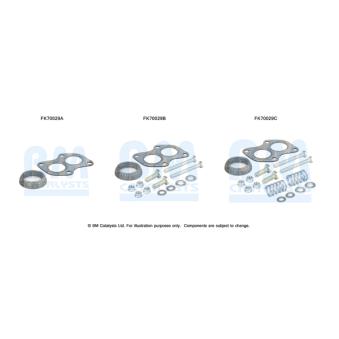 Kit d'assemblage, tuyau d'échappement BM CATALYSTS [FK70029]