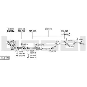 Echappement BOSAL 043.013.40