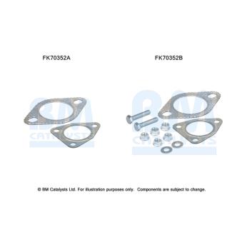 Kit d'assemblage, tuyau d'échappement BM CATALYSTS [FK70352]