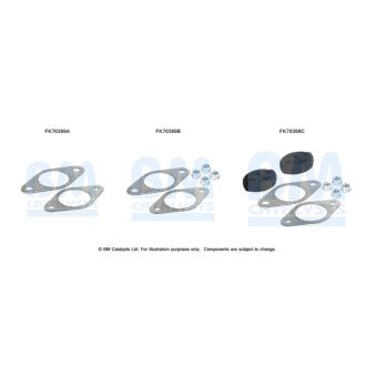 Kit d'assemblage, tuyau d'échappement BM CATALYSTS FK70399 pour FORD MONDEO 1.8 SCi - 130cv