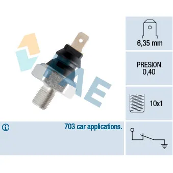 FAE 11070 - Indicateur de pression d'huile