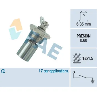 FAE 12340 - Indicateur de pression d'huile