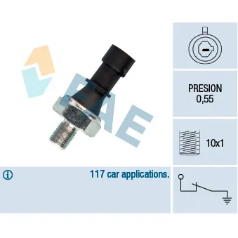 Indicateur de pression d'huile FAE OEM LTD-1252573
