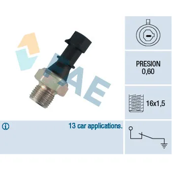 FAE 12480 - Indicateur de pression d'huile
