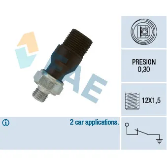 FAE 12580 - Indicateur de pression d'huile