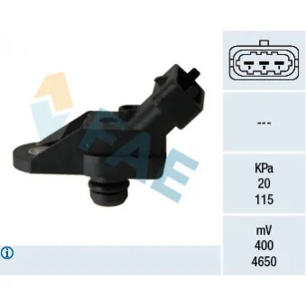 Capteur, pression du tuyau d'admission FAE 15059