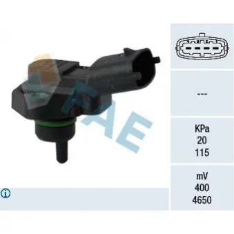 Capteur, pression du tuyau d'admission FAE OEM GW10018211