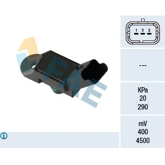 Capteur, pression du tuyau d'admission FAE OEM 13627582552