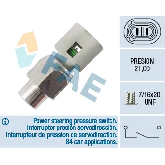 FAE 18501 - Interrupteur à pression d'huile, direction assistée