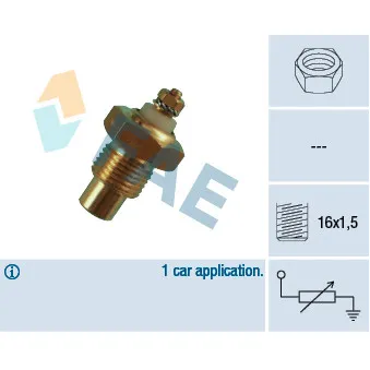 Sonde de température, liquide de refroidissement FAE OEM 91517505